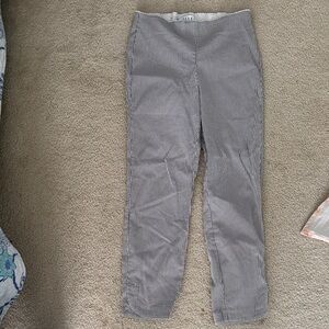 Elle White and Gray Striped Pants